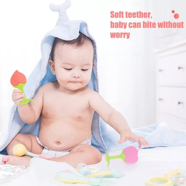 baby teether silicone, BPA-free teether India, safe teething toy