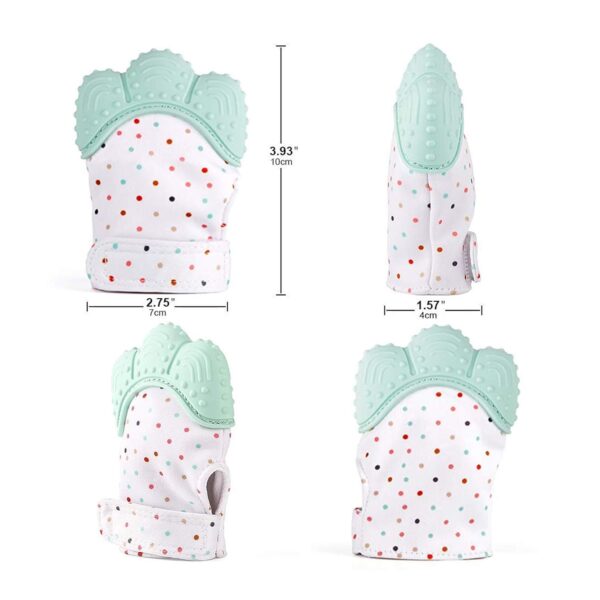 Glove teether for baby soothing teeth