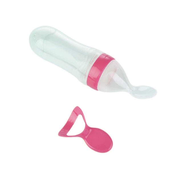 Soft Silicone Baby Feeding Spoon Bottle – 90ml - Image 2