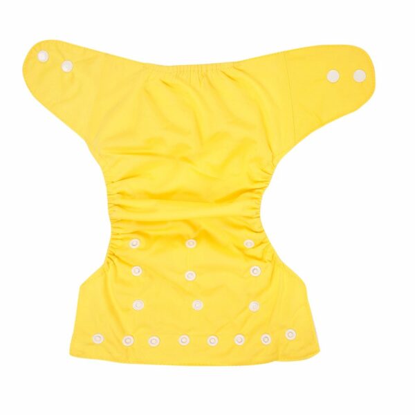 Solid Yellow Cloth Diaper with Reusable Insert - Image 2