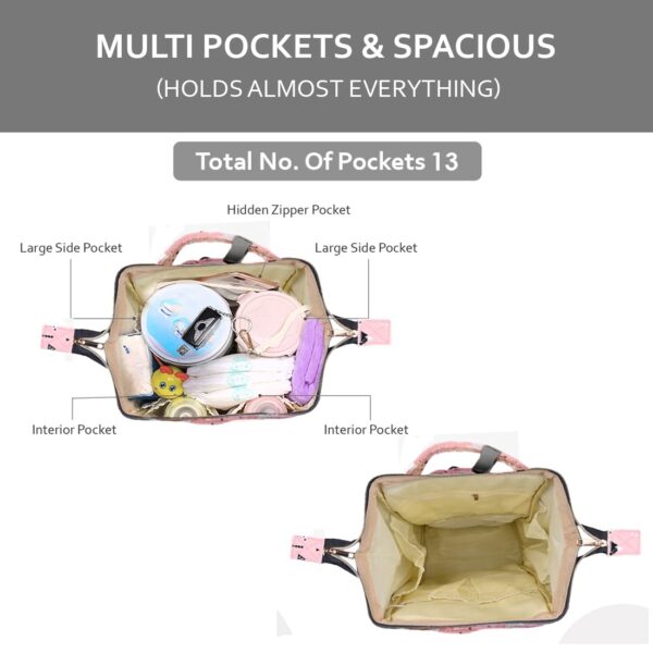 Teal Unicorn Diaper Bag – Cute & Roomy Diaper Backpack - Image 2