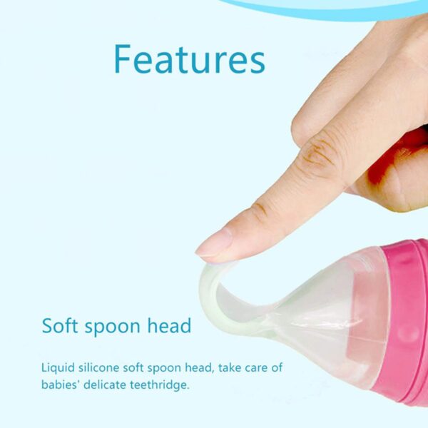 Soft Silicone Baby Feeding Spoon Bottle – 90ml - Image 5