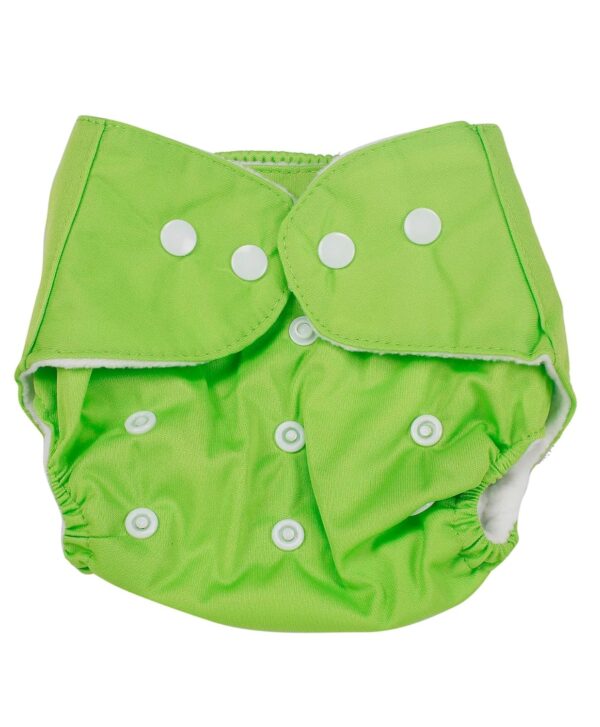 Reusable green cloth diaper with insert Solid green cloth diaper with eco-friendly insert for babies
