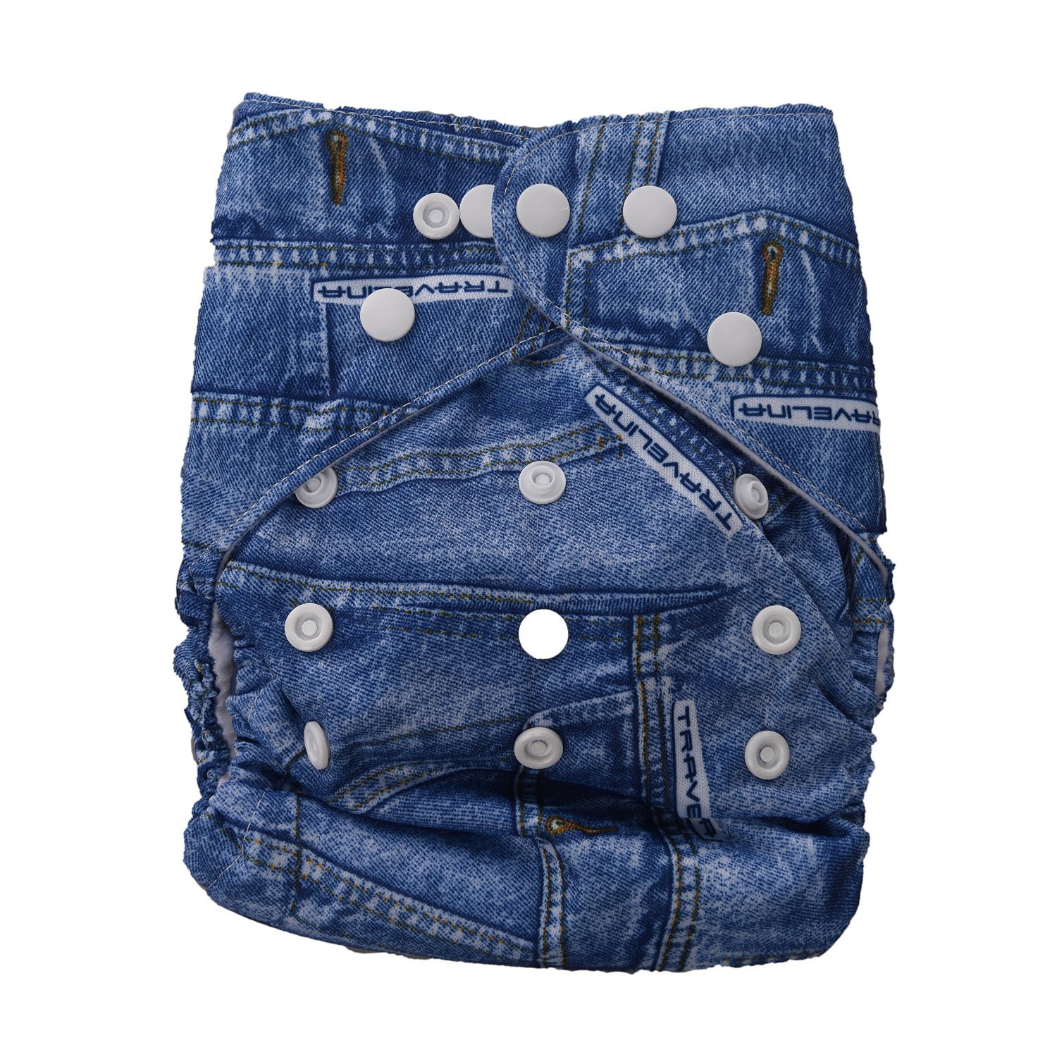 Denim Jeans Print Cloth Washable Diaper & Insert