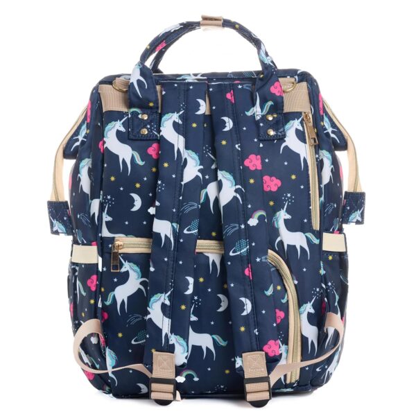 Blue Unicorn Diaper Bag – Cool & Magical Travel Backpack - Image 2