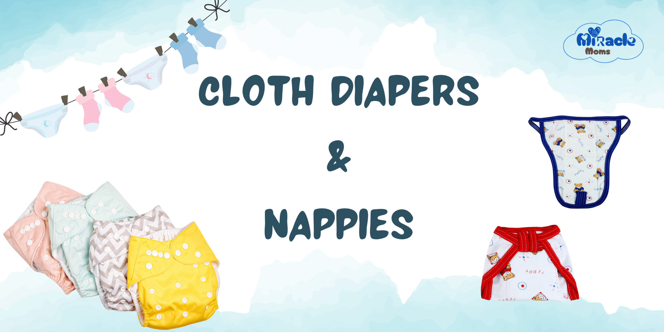 washable and reusable Cloth Diapers nappy inserts printed diaper and nappies