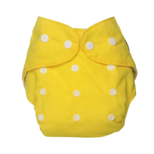 Solid yellow baby cloth diaper with insert