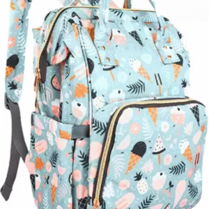 Ice cream printed baby diaper backpack with waterproof material