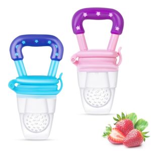 Blue and Pink Twin Pack Fruit Feeders for Babies