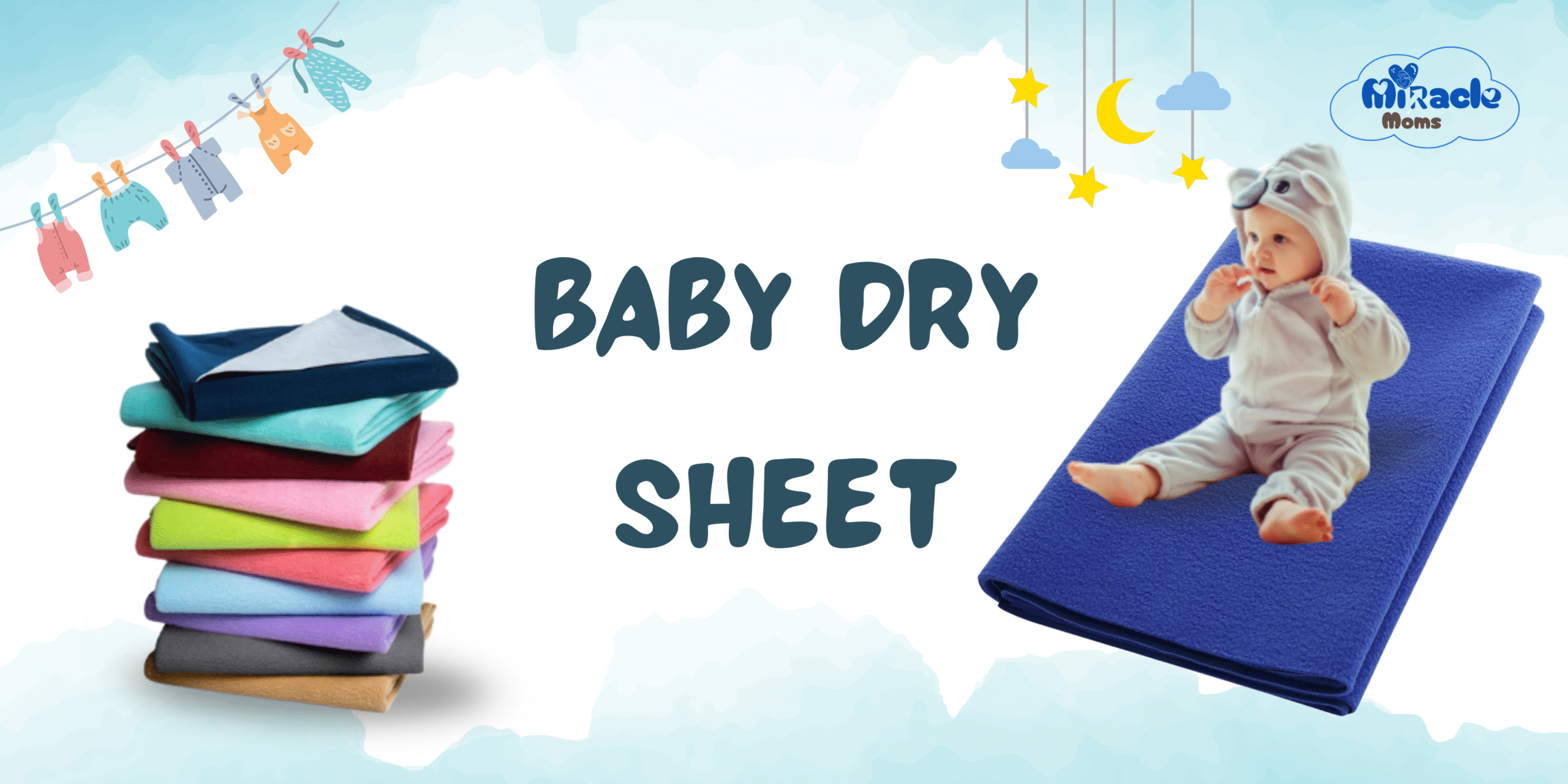 Waterproof baby dry sheet for newborns in various colors