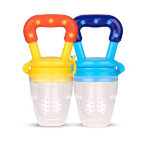 Combo Pack Blue and Yellow Fruit Feeders for Babies