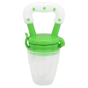 Green and White Star Handle Baby Fruit Feeder