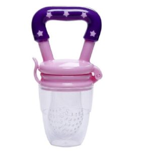 Pink and Purple Baby Fruit Feeder with Star Handle