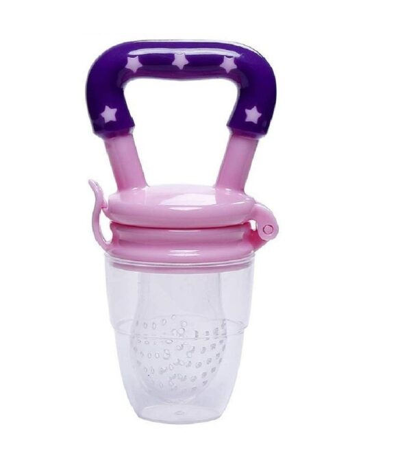 Pink and Purple Baby Fruit Feeder with Star Handle