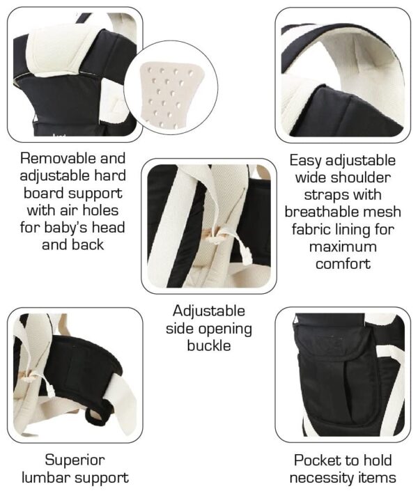 Purple 4-in-1 Baby Carrier with Back Support - Image 3