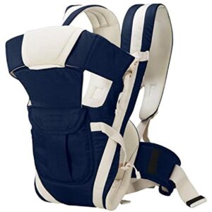 Navy Blue 4-in-1 Baby Carrier with Ergonomic Straps