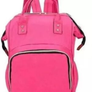 Hot pink diaper backpack for moms with insulated compartments