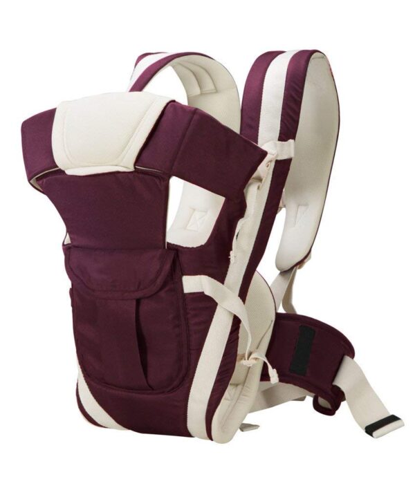 Pink 4-in-1 Baby Carrier with Head Support for Baby Girls