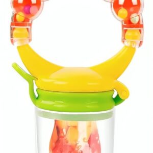 Rattle Style Baby Fruit Feeder with Colorful Beads