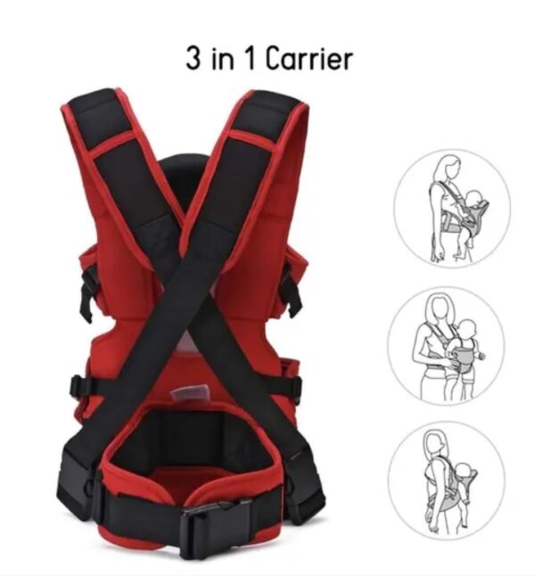 3-in-1 Baby Carrier – Black | Lightweight, Breathable & Stylish - Image 2