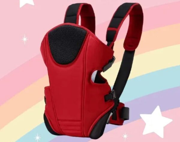 Red 3-in-1 Baby Carrier with breathable mesh design