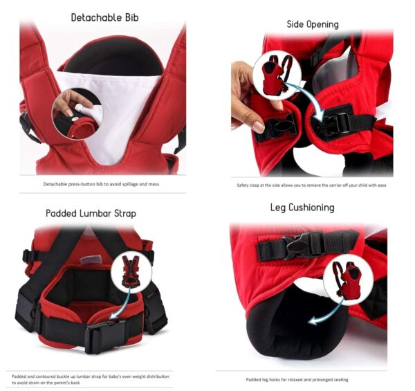 3-in-1 Baby Carrier – Black | Lightweight, Breathable & Stylish - Image 5