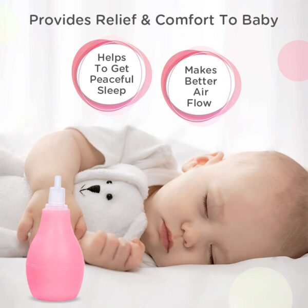 Baby Nasal Aspirator – Soft Silicone Nose Cleaner (Pink) - Image 4