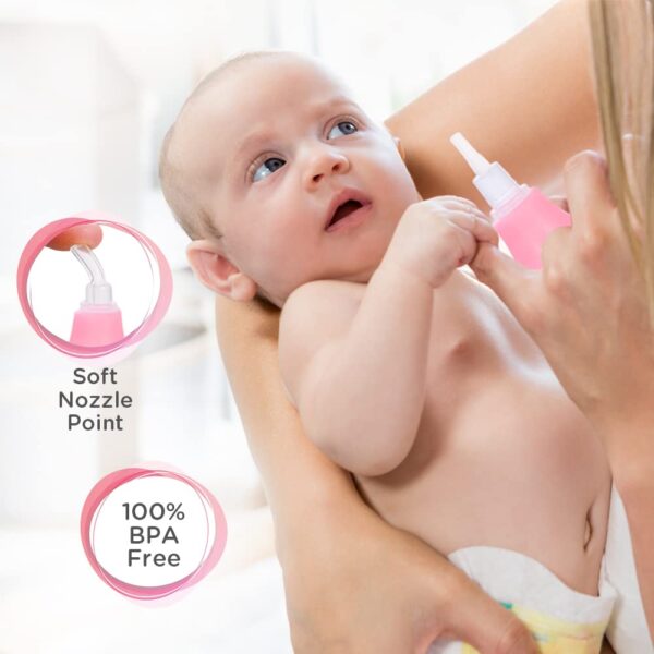 Baby Nasal Aspirator – Soft Silicone Nose Cleaner (Pink) - Image 6