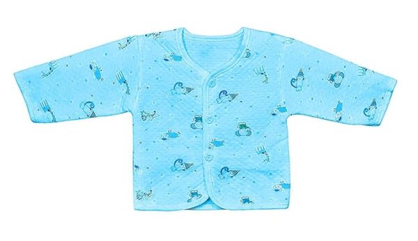 Newborn Baby 5 Pcs Dress Set – Soft Cotton Clothing Set for Infants (Blue) - Image 3