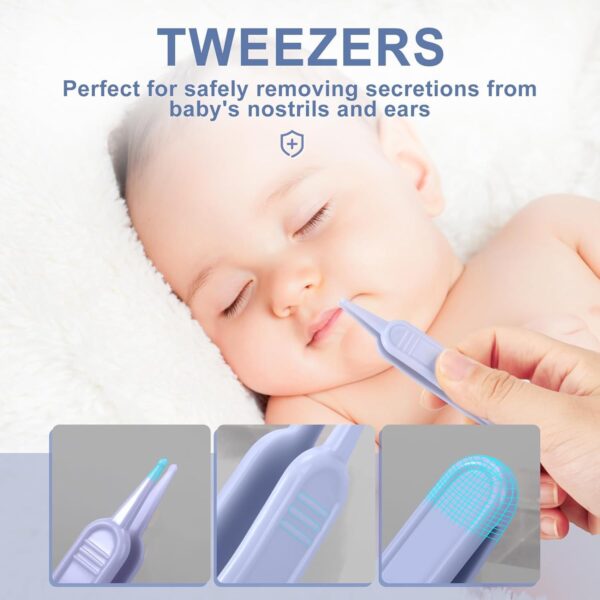 Baby Nail Care Kit – 4 in 1 Baby Grooming Set with Scissors, Clipper, File & Tweezer (Purple) - Image 7