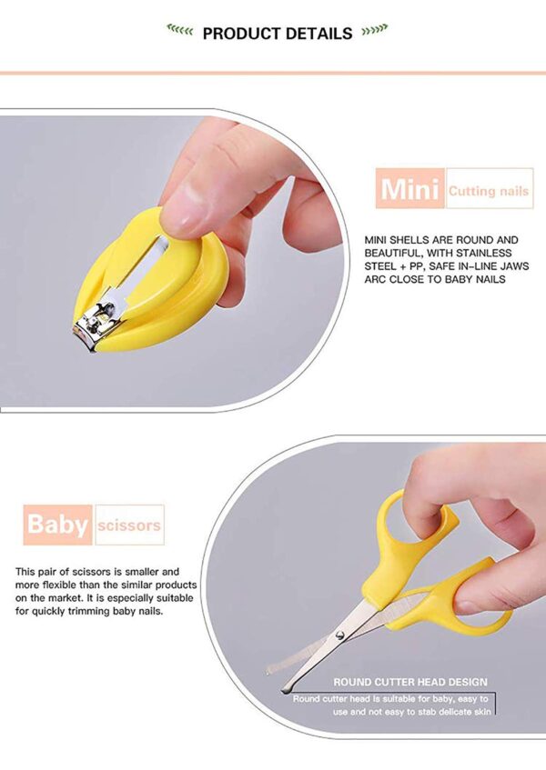 Baby Nail Care Kit – 4 in 1 Baby Grooming Set with Scissors, Clipper, File & Tweezer (Purple) - Image 4