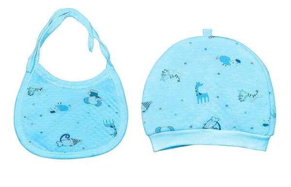 Newborn Baby 5 Pcs Dress Set – Soft Cotton Clothing Set for Infants (Blue) - Image 2