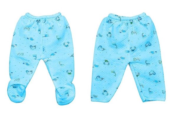 Newborn Baby 5 Pcs Dress Set – Soft Cotton Clothing Set for Infants (Blue) - Image 4