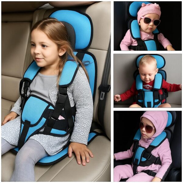 Cushioned Baby Car Seat – Ergonomic, Safe & Travel-Friendly (Blue) - Image 3