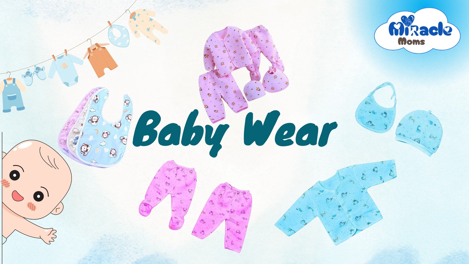 Blog Banner for baby wear baby dress and bib for newborn infants