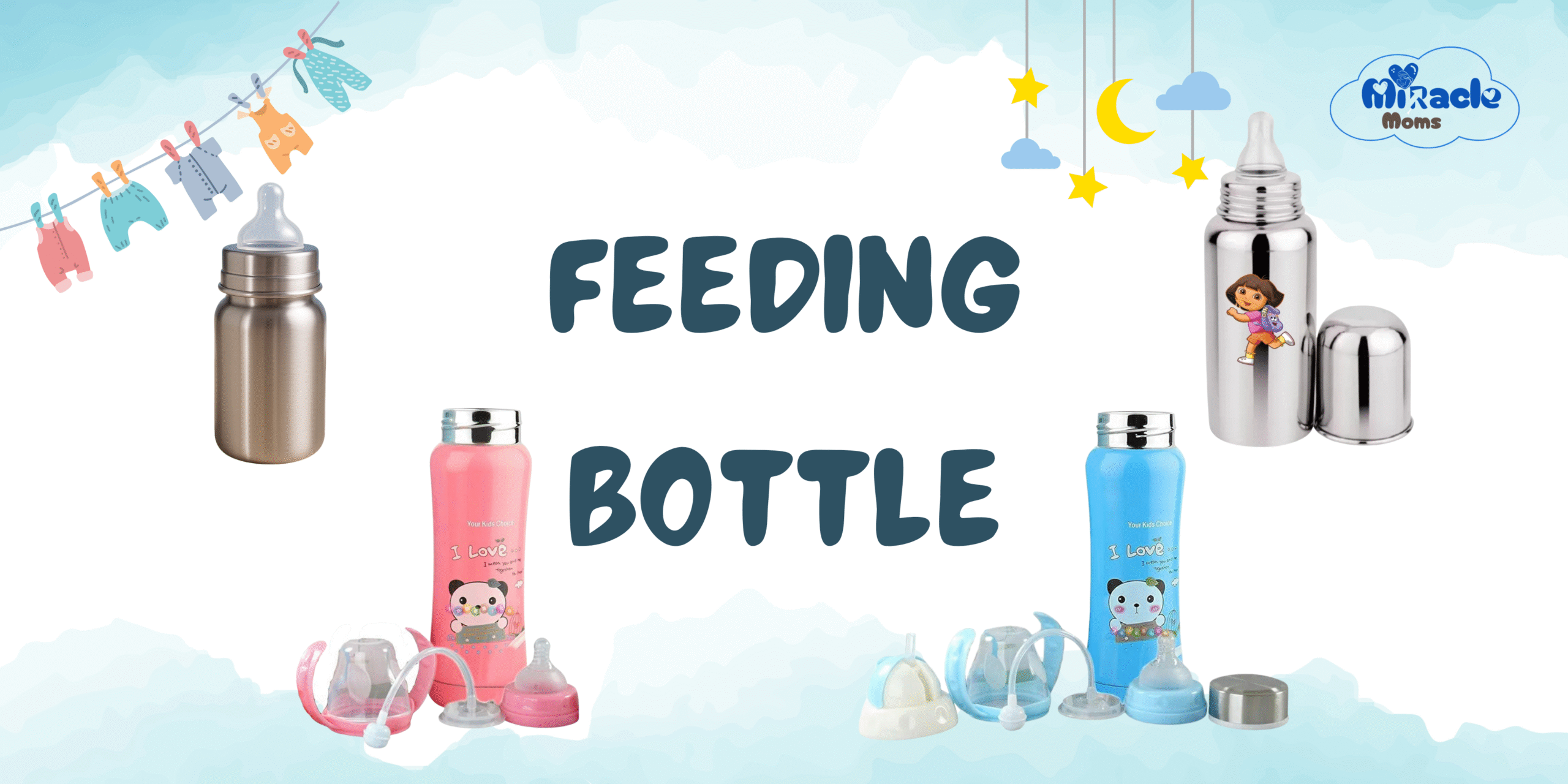 feeding bottles stainless steel nipple bottle for baby